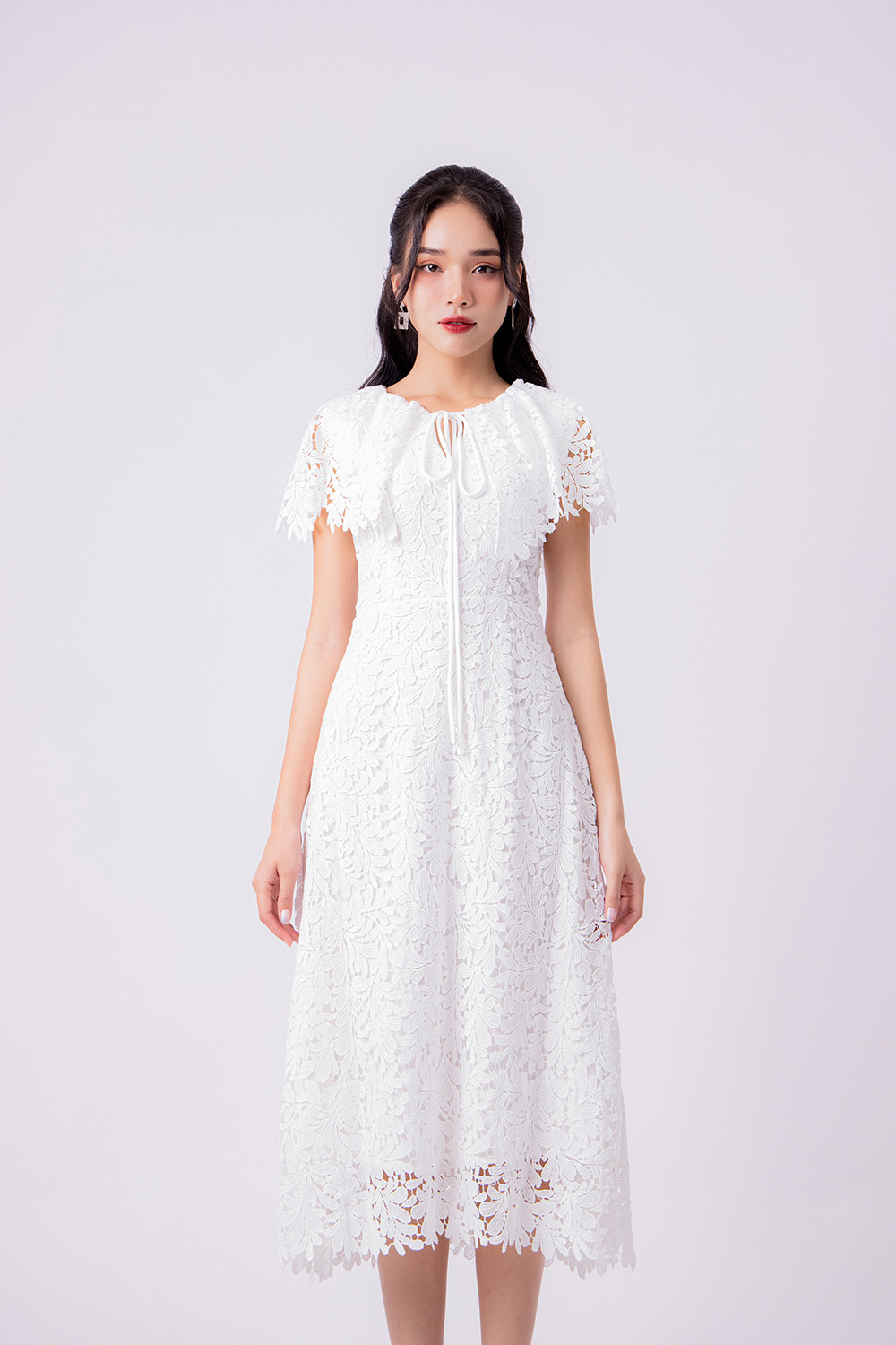 Đầm nữ màu trắng dáng dài qua gối, váy công sở nữ thanh lịch | Lazada.vn