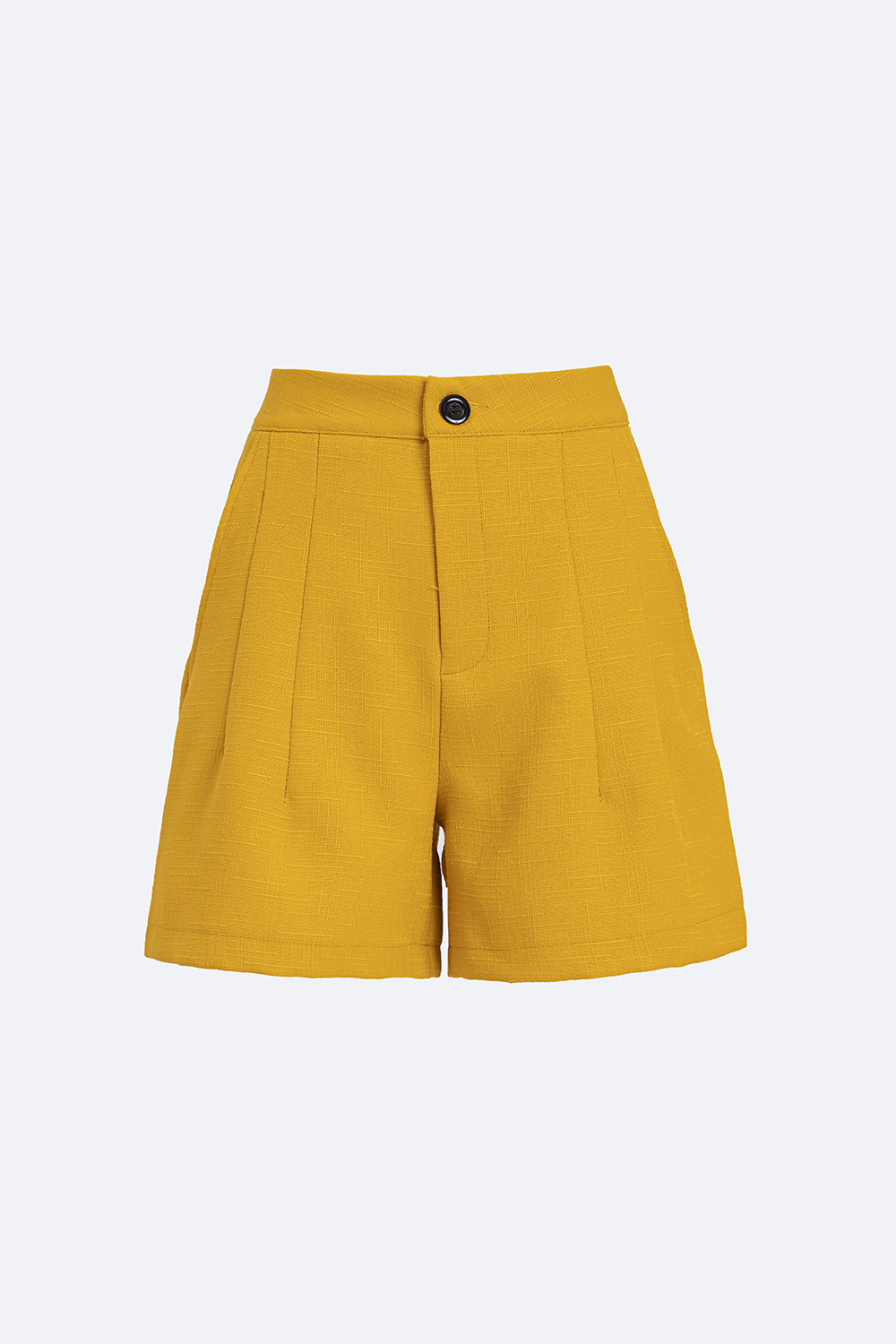 Quần đùi nữ màu vàng hai túi xéo