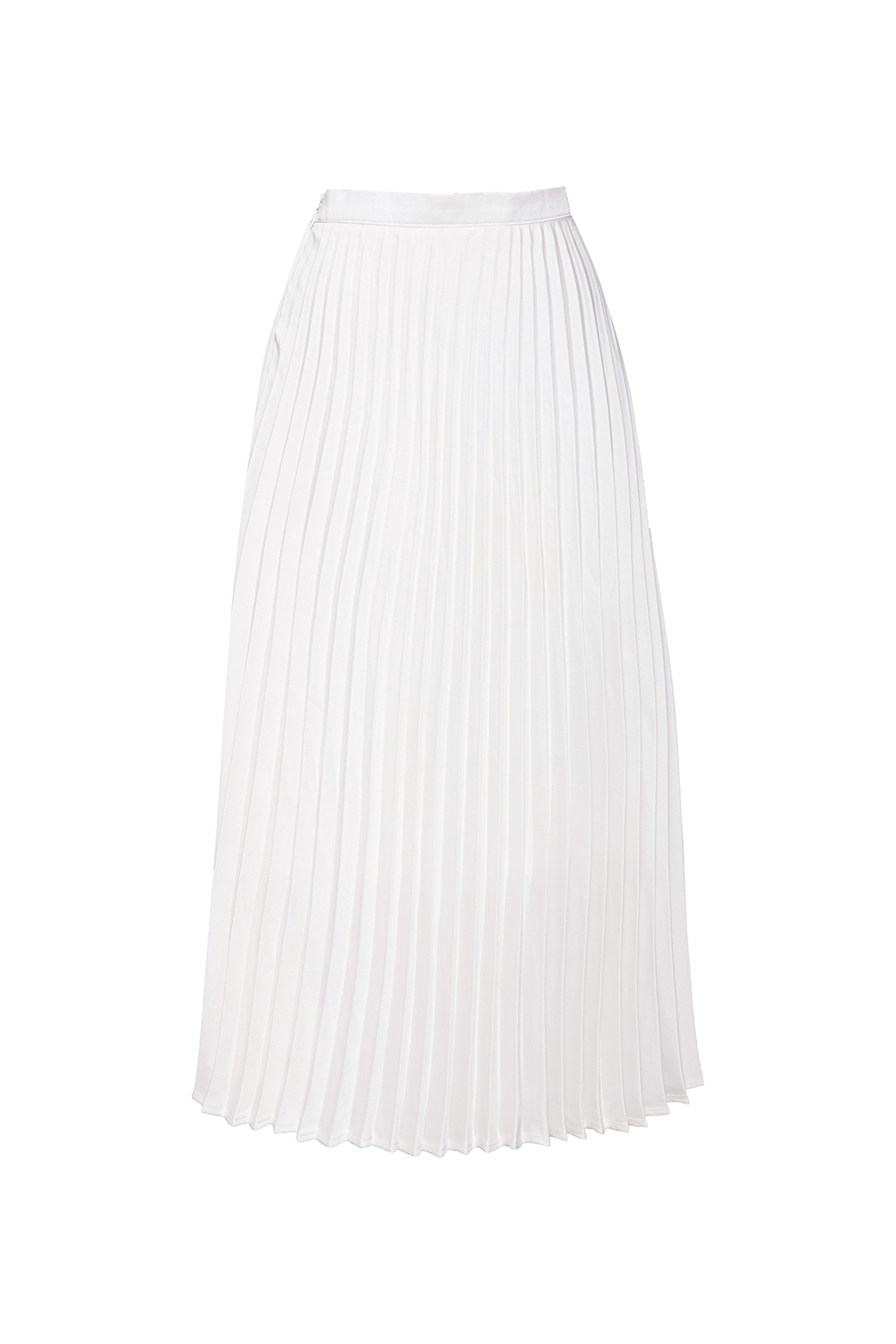 Chân váy midi xếp ly trắng