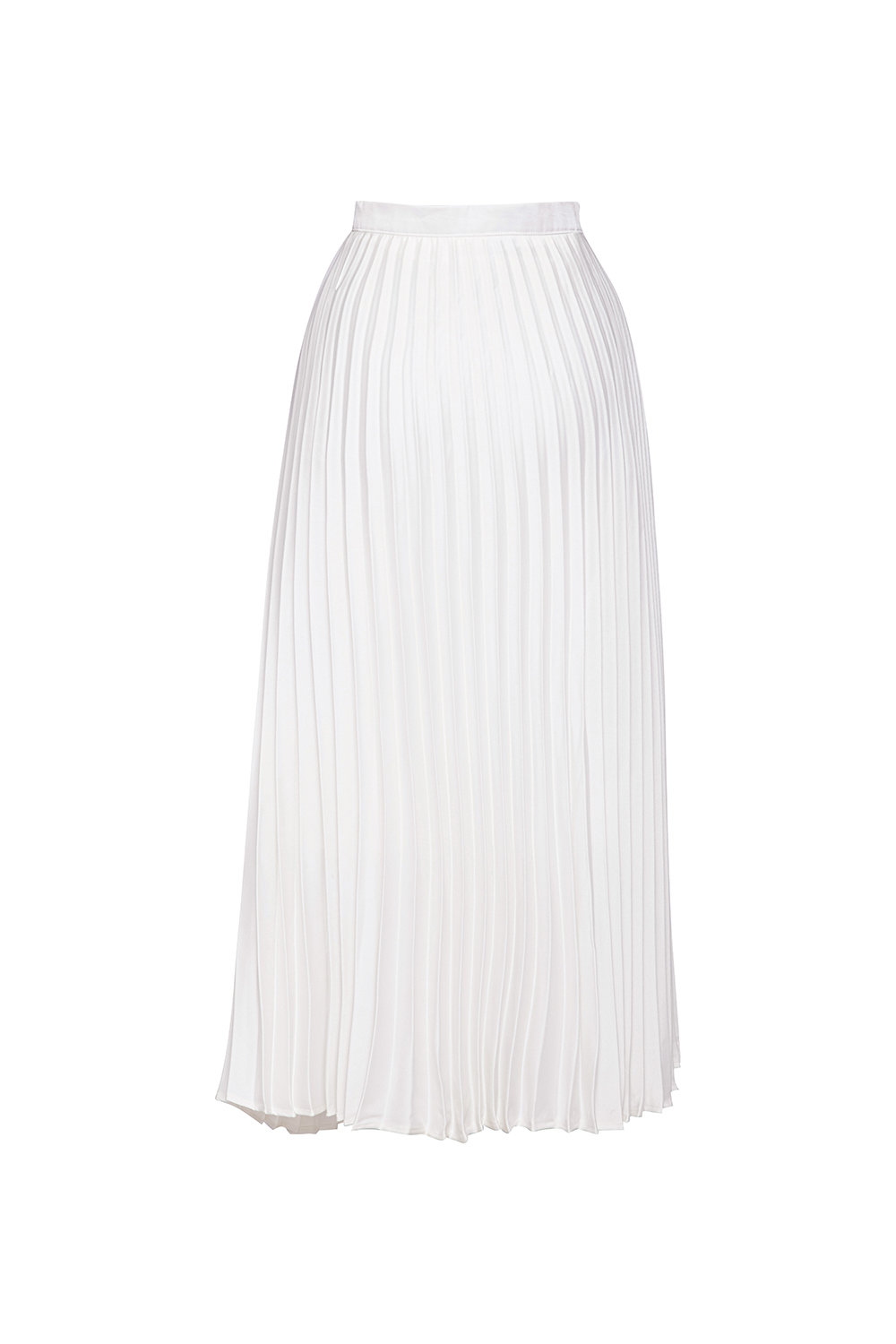 Chân váy midi xếp ly trắng