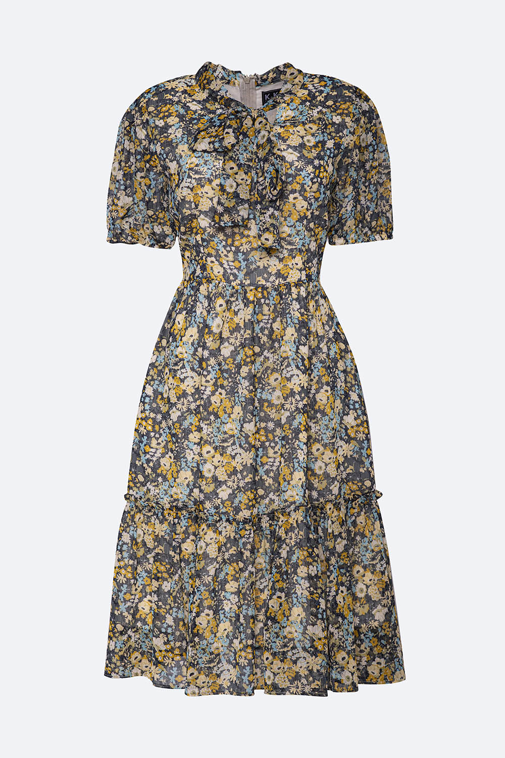 Đầm hoa dáng xòe phối đuôi cá