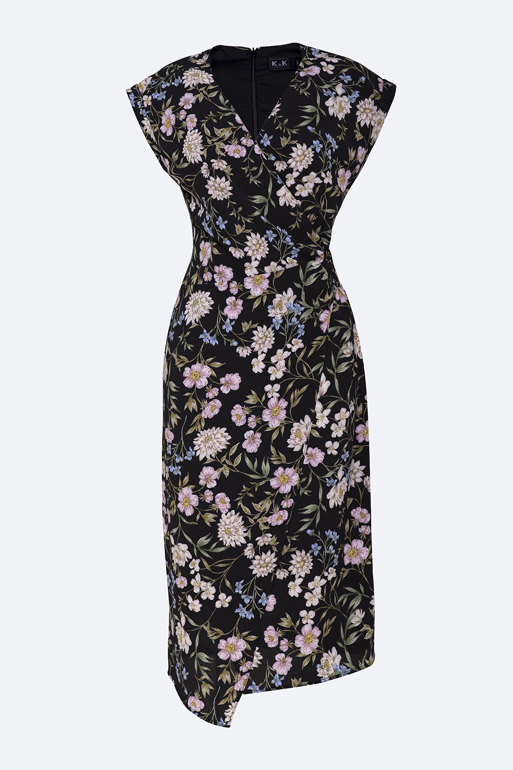 Đầm quấn wrap dress họa tiết hoa cổ tim