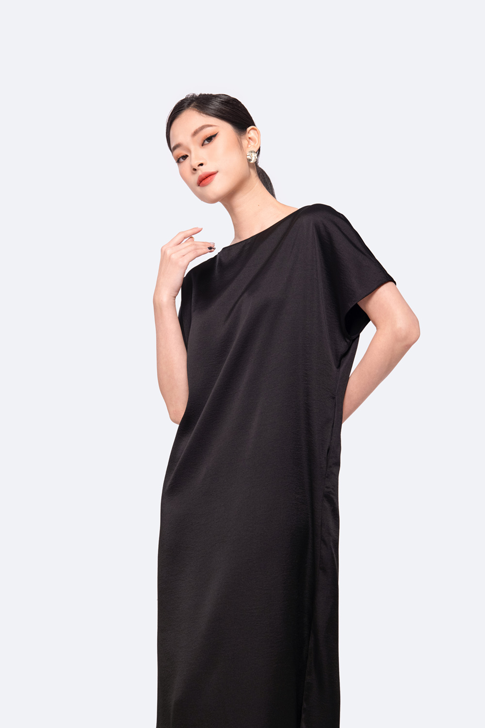 Đầm 2 Dây Nữ Voan Kèm Lót, Váy Trơn Xẻ Tà Dáng Suông 2 Màu ĐEN TRẮNG - Đầm  suông | ThờiTrangNữ.vn
