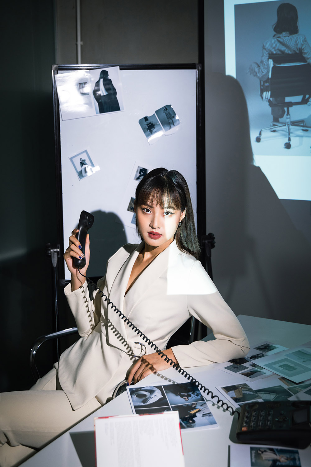 Áo kiểu công sở cổ vest đắp chéo