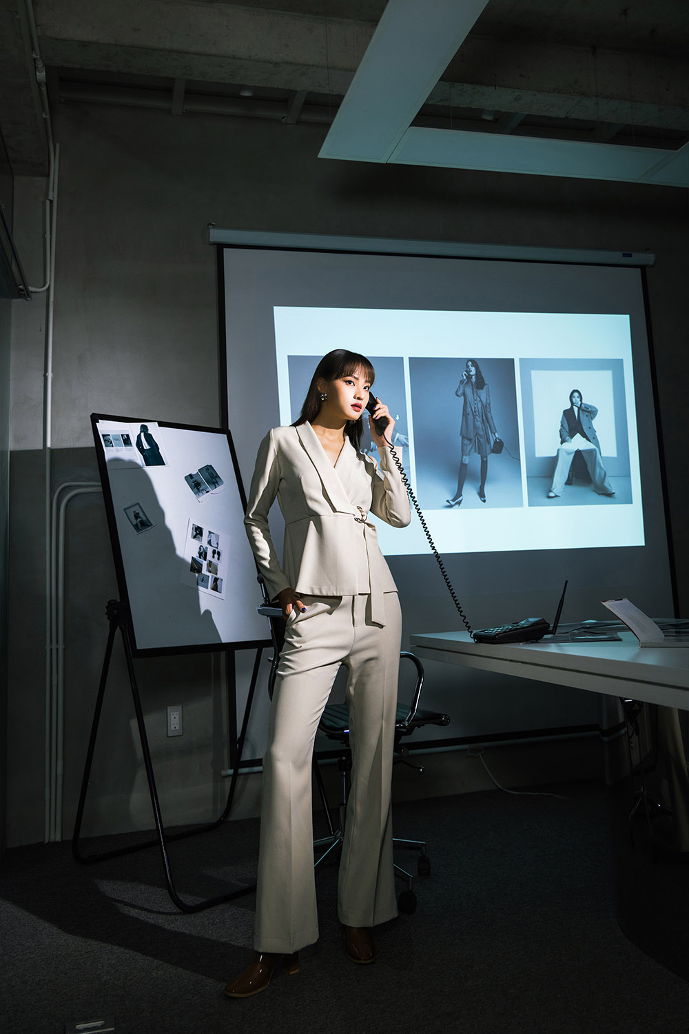 Áo kiểu công sở cổ vest đắp chéo ASM12-05