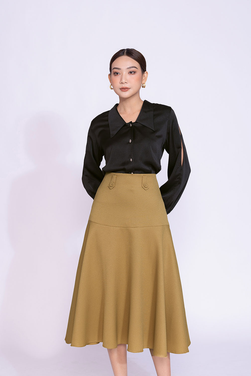 Áo sơ mi công sở nữ tay dài