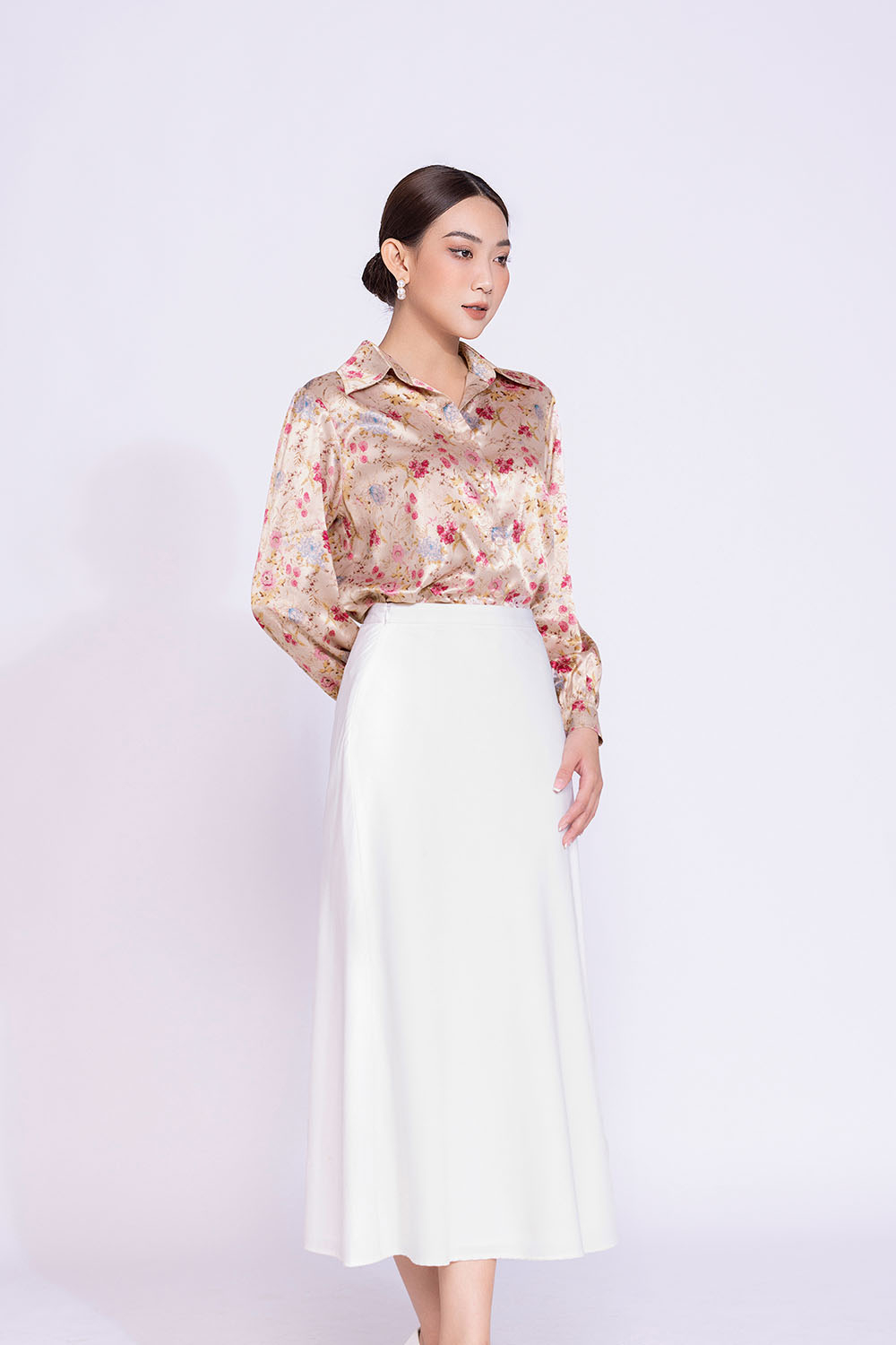 Áo sơ mi nữ họa tiết hoa nhiều màu