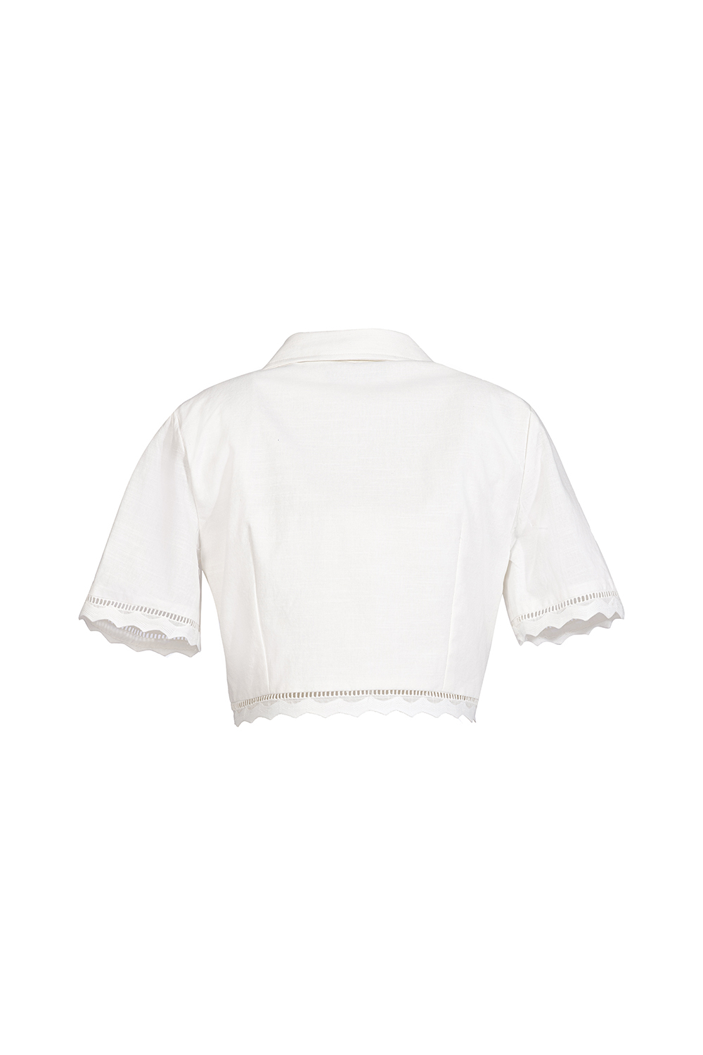 Áo sơ mi nữ croptop màu trắng