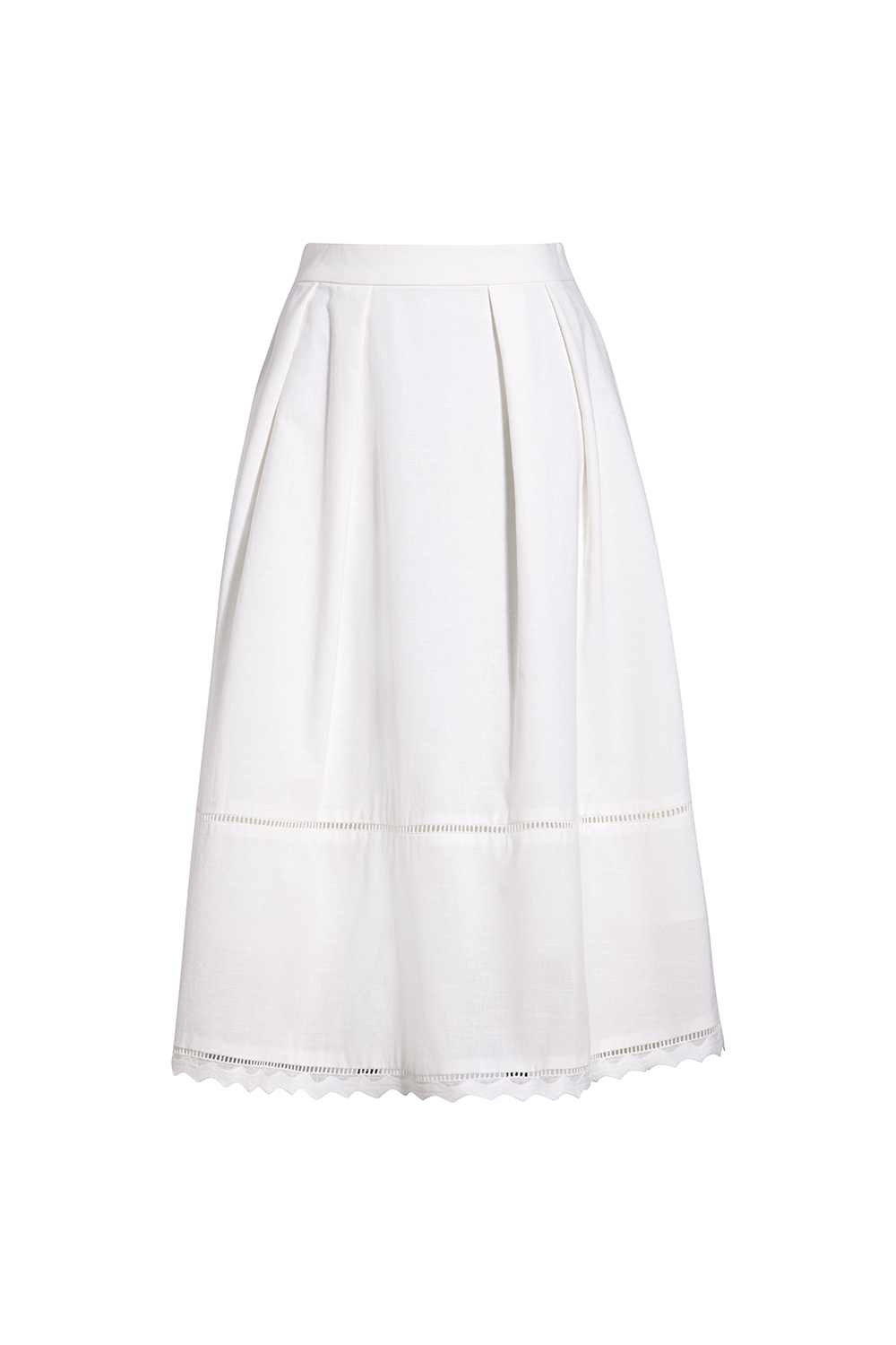 Chân váy midi công sở màu trắng CV05-11 | Thời trang công sở K&K Fashion