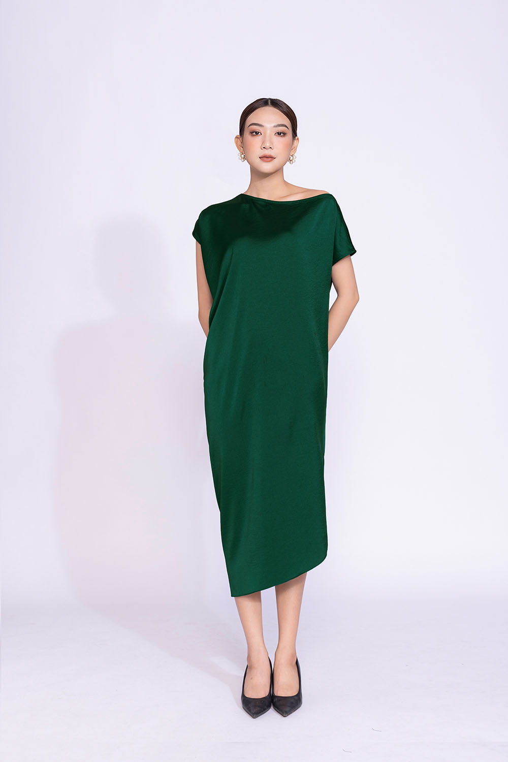 Đầm suông nữ mùa thu 2019 mới đứng cổ áo dài tay thon thả váy nhung dài -  Váy eo cao váy xòe bó eo | Tàu Tốc Hành | Giá Sỉ Lẻ Cạnh Tranh