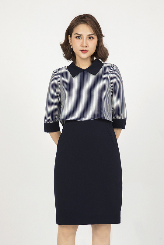 Đầm liền thân giả áo KK90-26