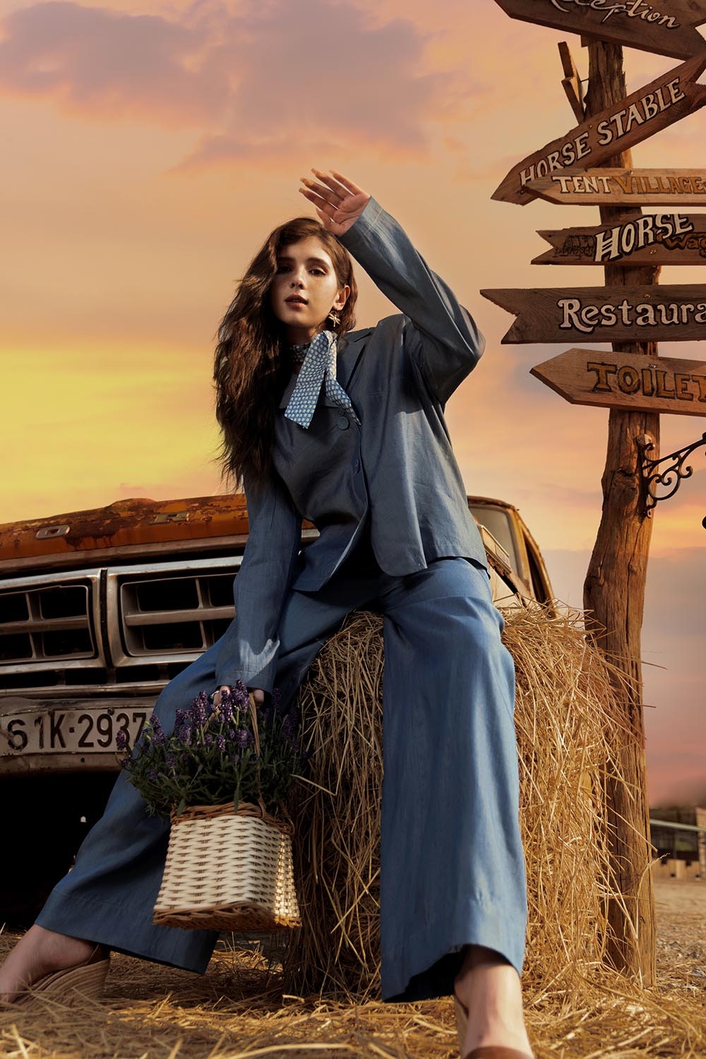 Áo khoác nữ denim cổ vest tay dài AK11-16