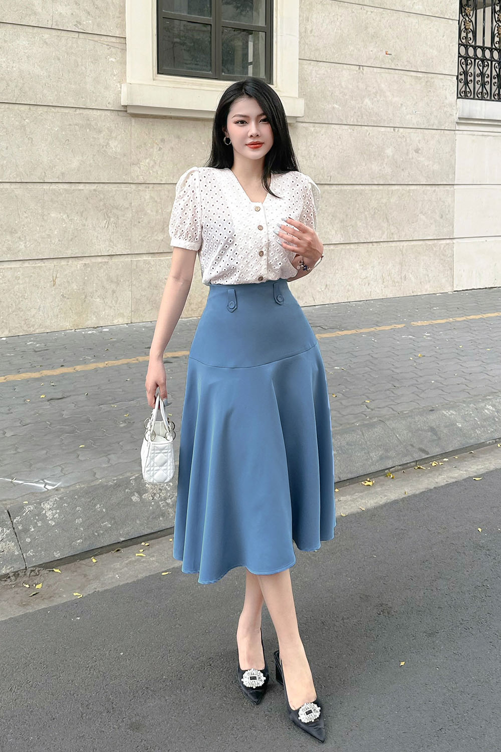 Áo sơ mi trắng nữ tay ngắn