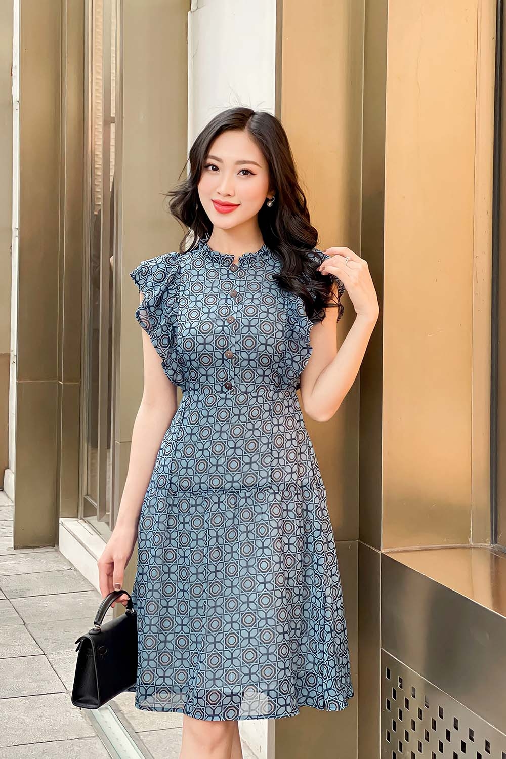 Đầm voan hoa cao cấp | Casual dress outfits, Fashion dresses, Korean  fashion women