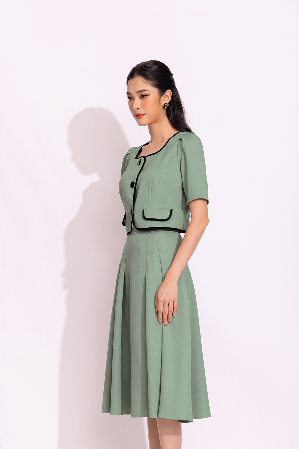 Áo Váy Đôi Hàn Quốc Phối Hai Màu E370 | Đồ Đôi | Lovicouple| Lãng mạn