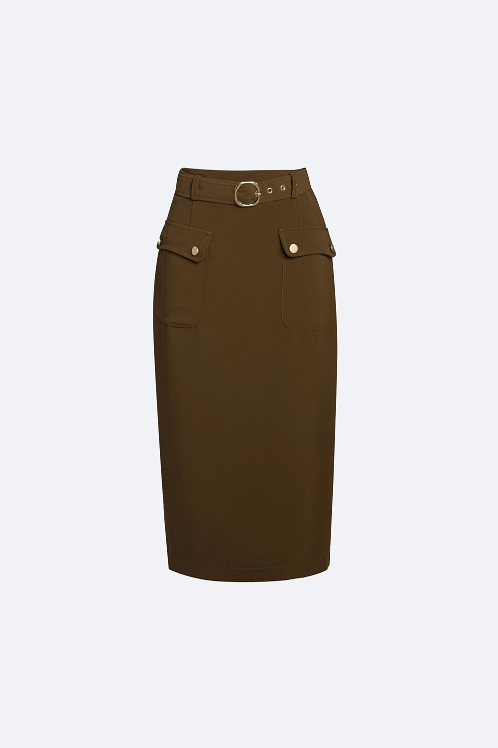 Chân váy bút chì phối thắt lưng hai túi