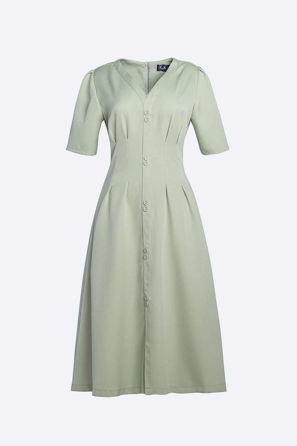 Đầm công sở nữ dáng chữ A cổ V