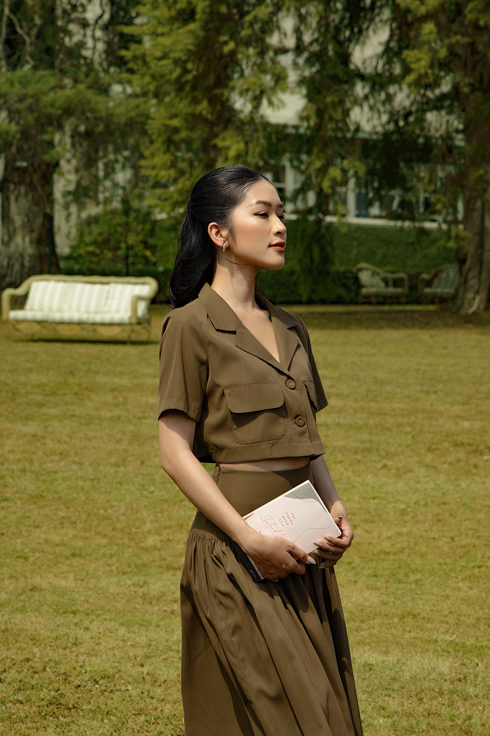 Áo khoác nữ dáng lửng tay ngắn