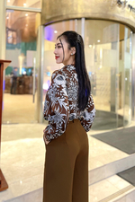 Áo sơ mi công sở họa tiết hoa