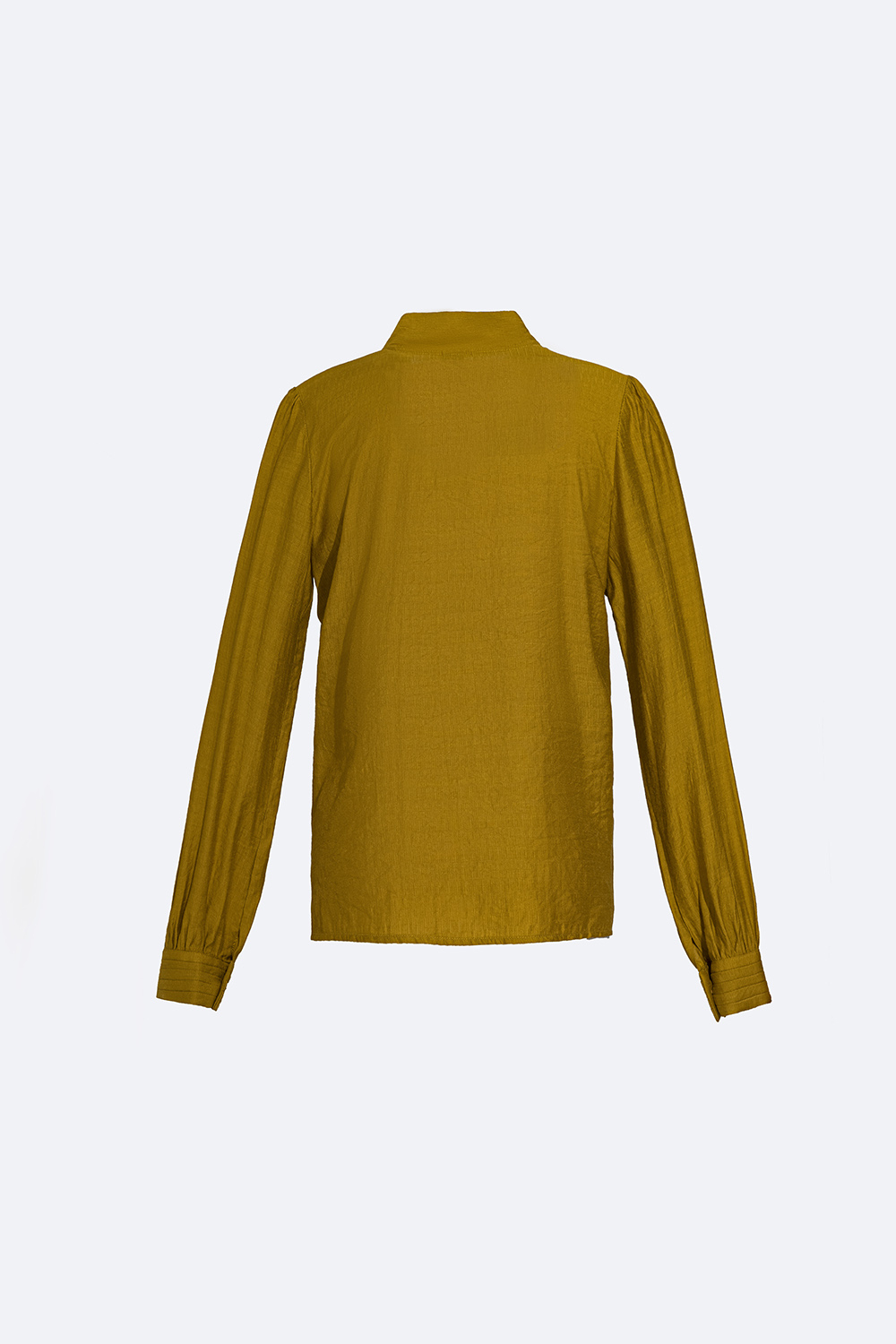 Áo sơ mi nữ công sở cổ phối nơ tay dài