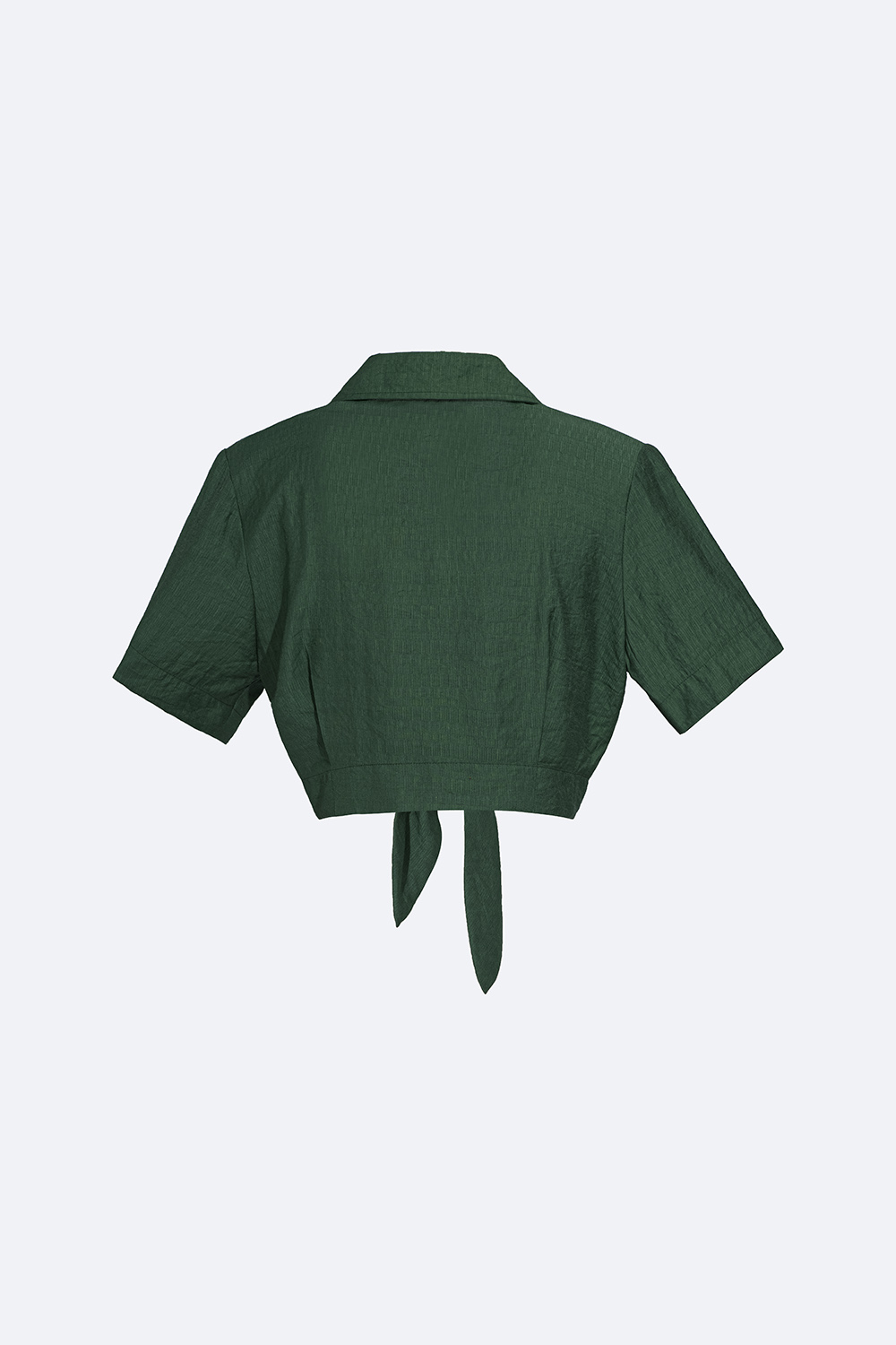 Áo croptop nữ tay ngắn buộc nơ eo