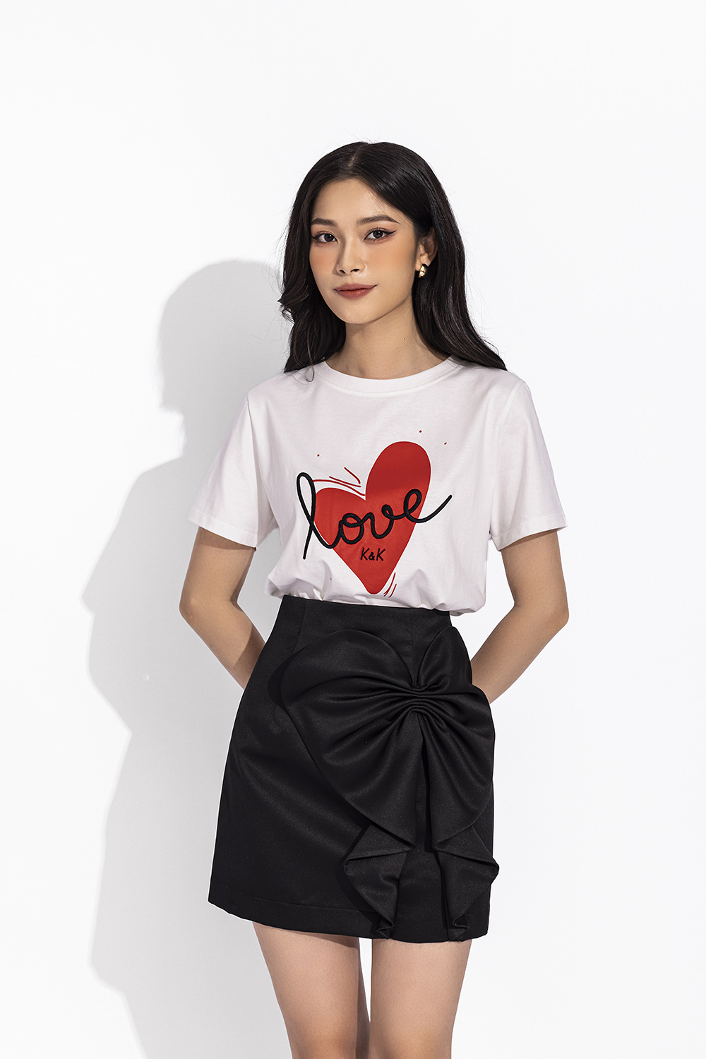 Áo thun nữ màu trắng tay ngắn