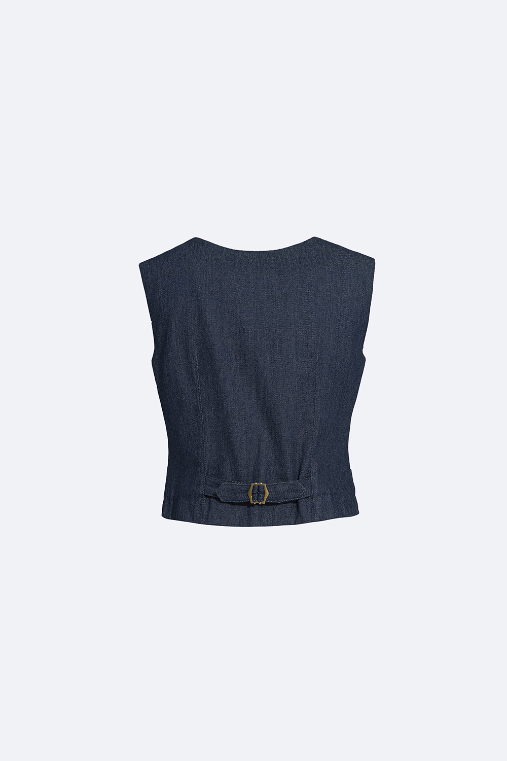 Áo gile nữ denim phối nút