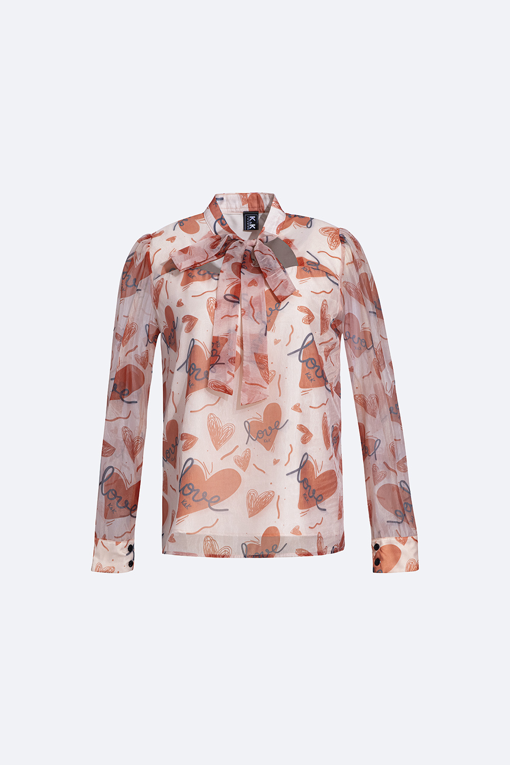 Áo sơ mi voan nữ tay dài