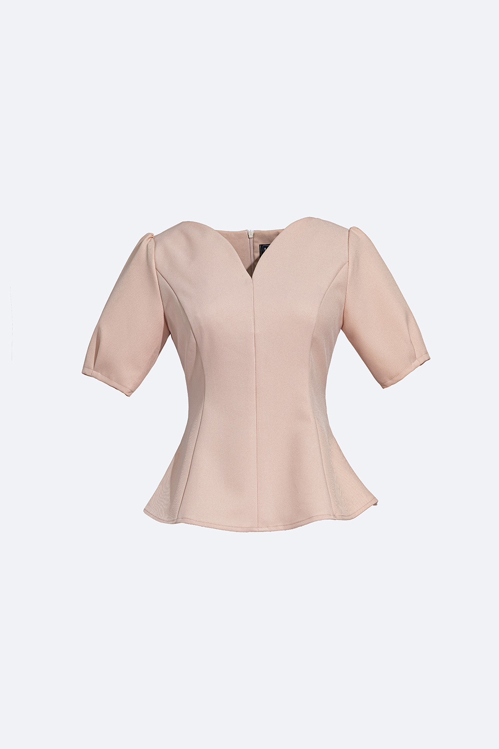 Áo kiểu nữ dáng peplum cổ tim