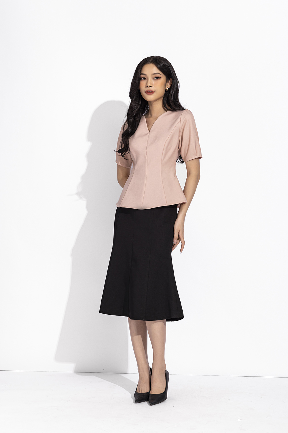 Áo vest 2 lớp tay dài, trượt hồng đỗ Hàn Quốc, 1 khuy, 2 nắp – The One  Fashion