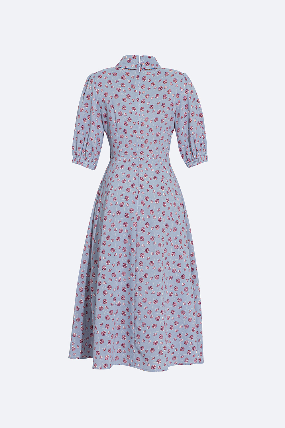 Đầm hoa công sở dáng xòe tay lỡ