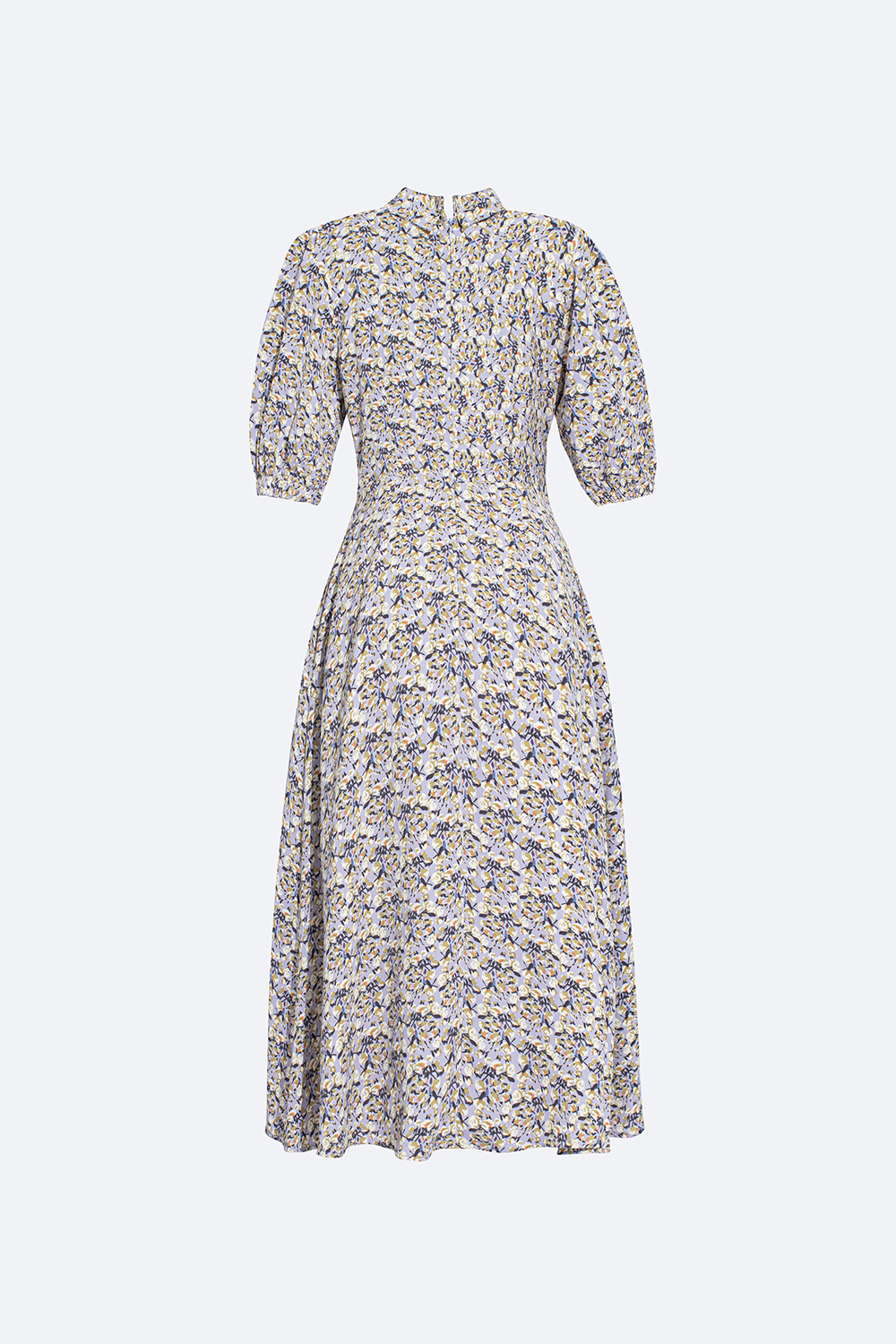 Đầm xòe họa tiết hoa nhí tay lỡ