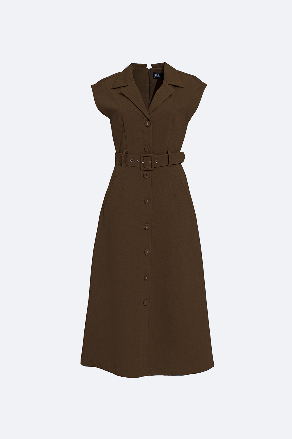 Đầm công sở chữ A phối đai eo