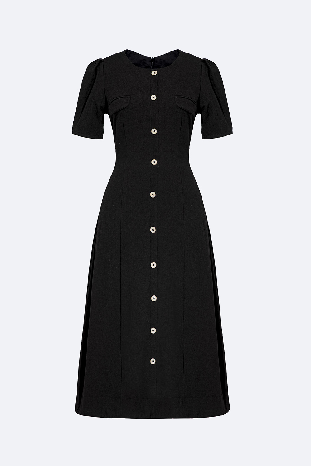 Đầm đen công sở dáng chữ A