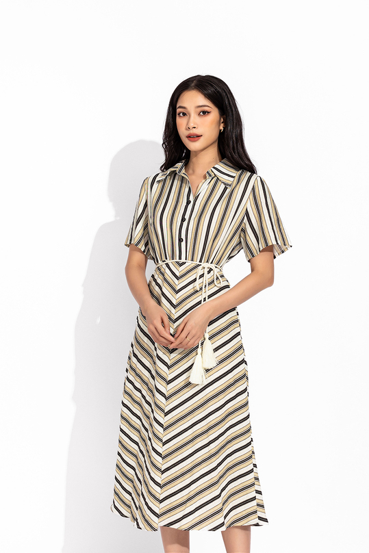 TED BAKER - Đầm midi sơ mi đuôi cá Luuciiy