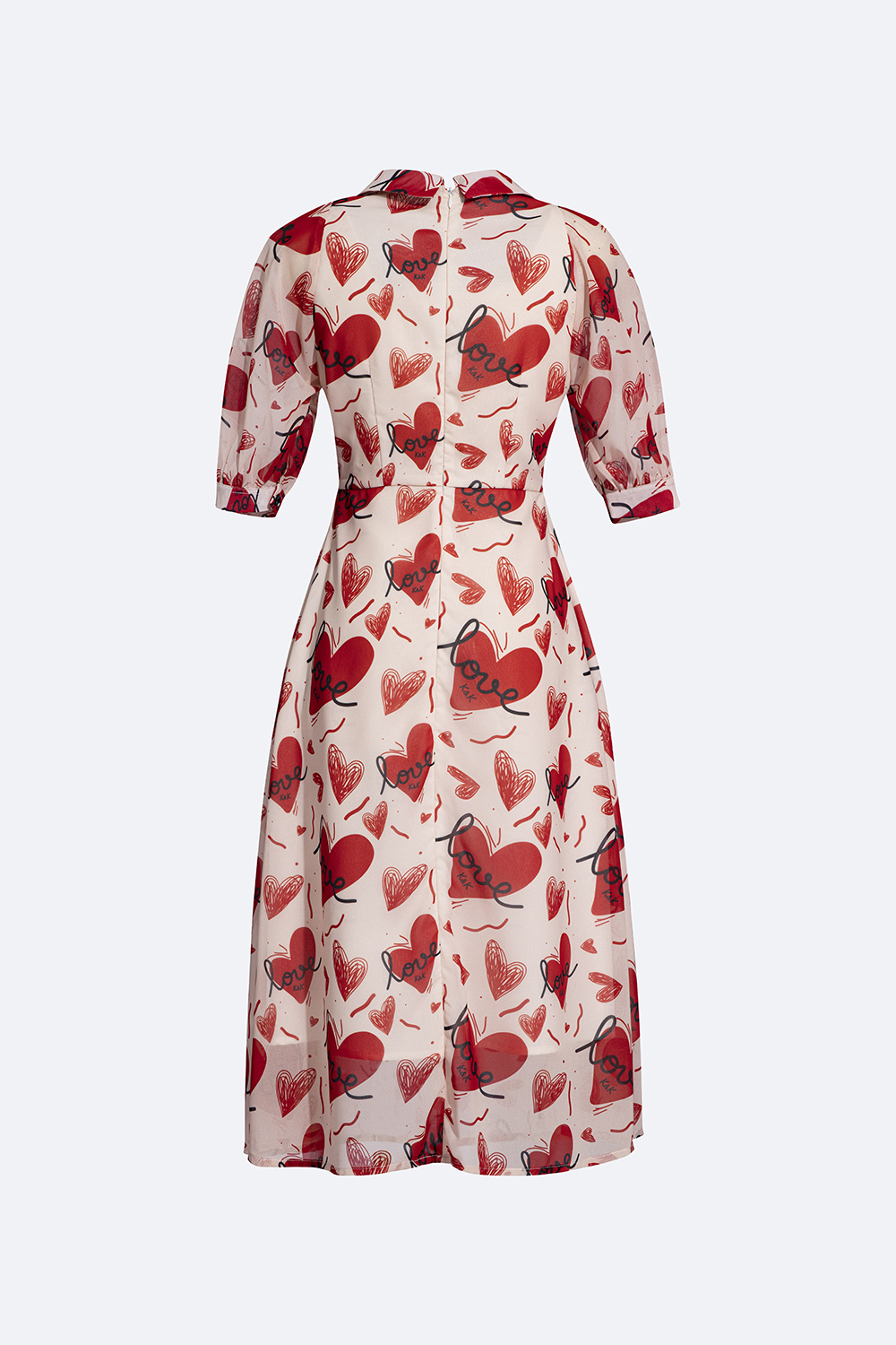 Đầm công sở dáng A cổ phối nơ