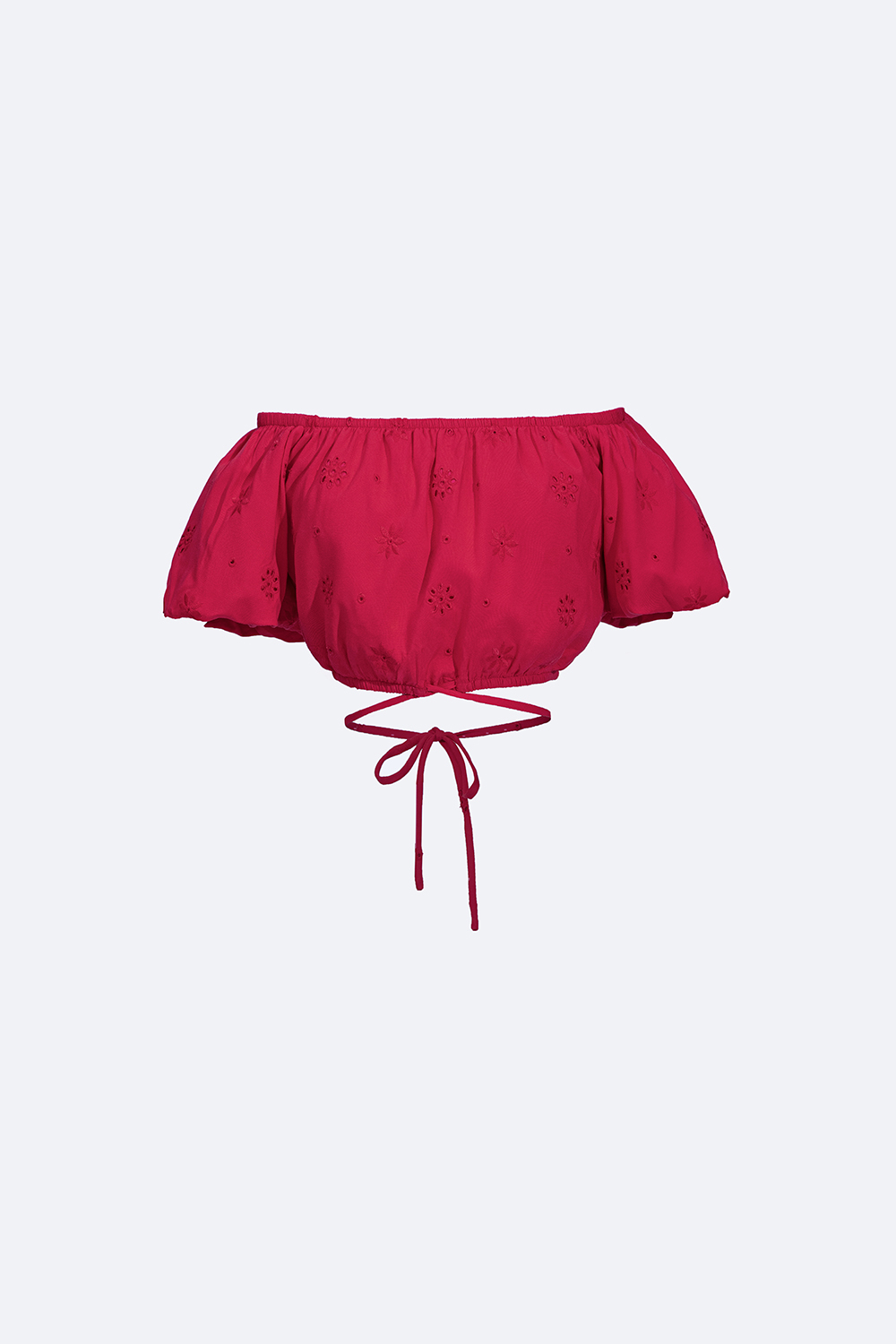 Áo croptop nữ trễ vai tay phồng