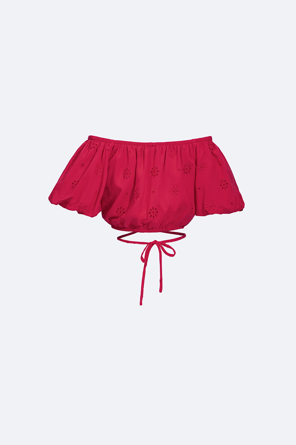 Áo croptop nữ trễ vai tay phồng