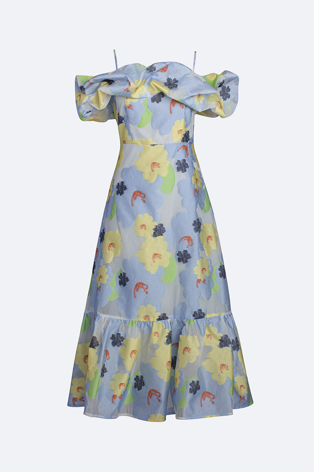 Đầm đuôi cá dáng dài trễ vai