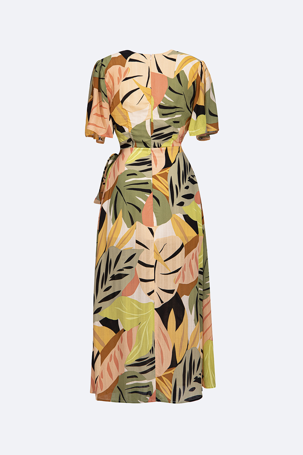 Đầm suông nhấn eo dáng dài cổ tim