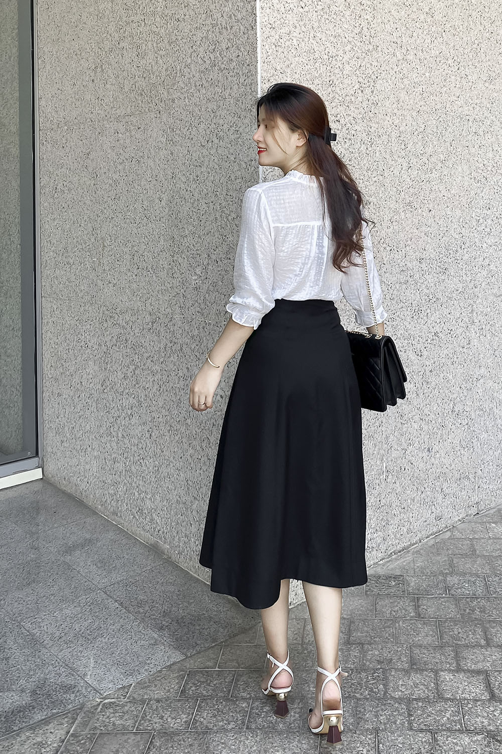 Chân váy công sở dài bigsize màu đen ôm body dài 70cm [size từ 48kg-85kg] |  Shopee Việt Nam