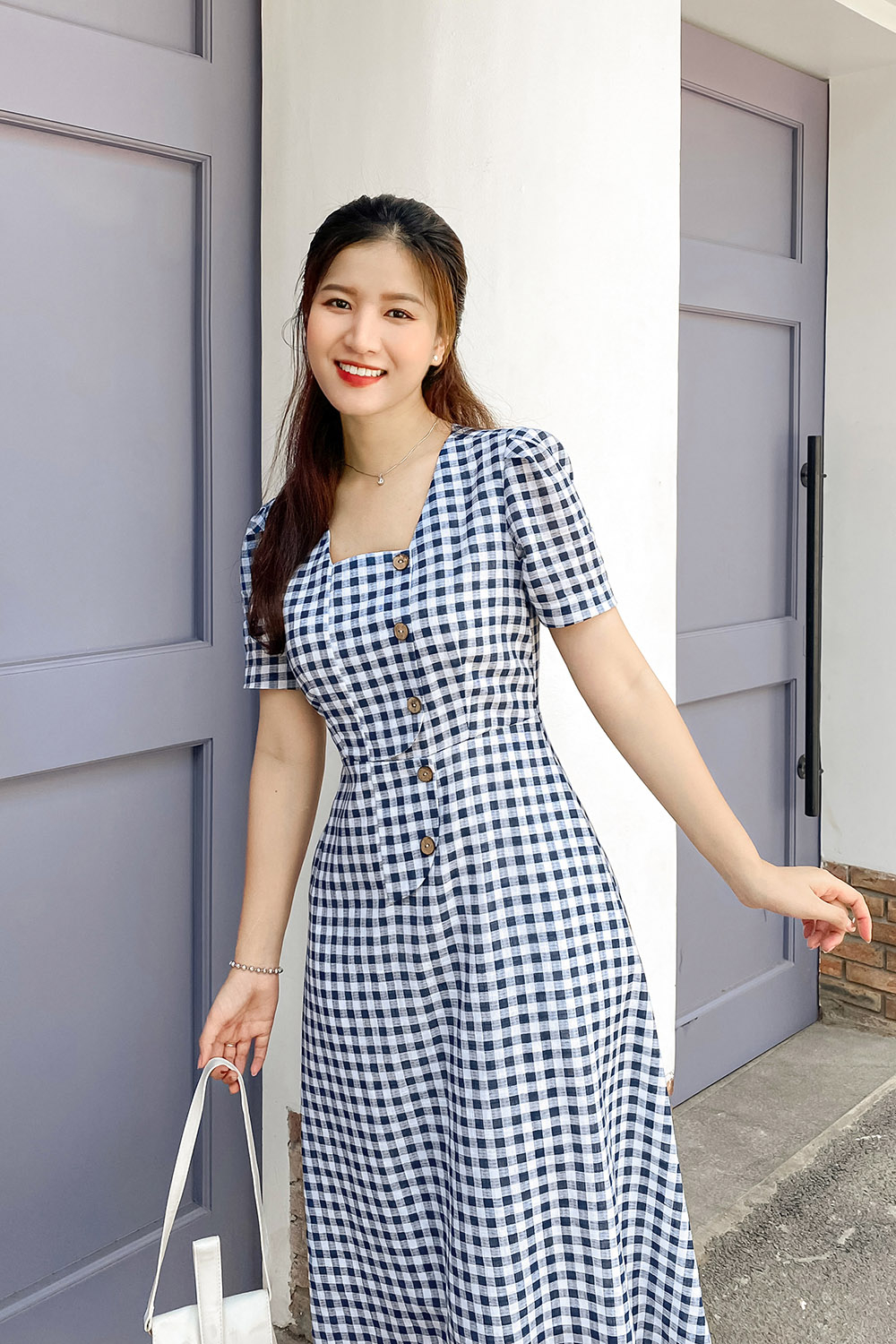 Đầm Dự Tiệc Caro SANJOLI Váy Công Sở Cao Cấp Thiết Kế Suông Kiểu BabyDoll  Hàn Quốc Tiểu Thư Đi Chơi Xanh VD046 - Tìm Voucher
