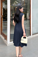Đầm sơ mi công sở dáng xòe
