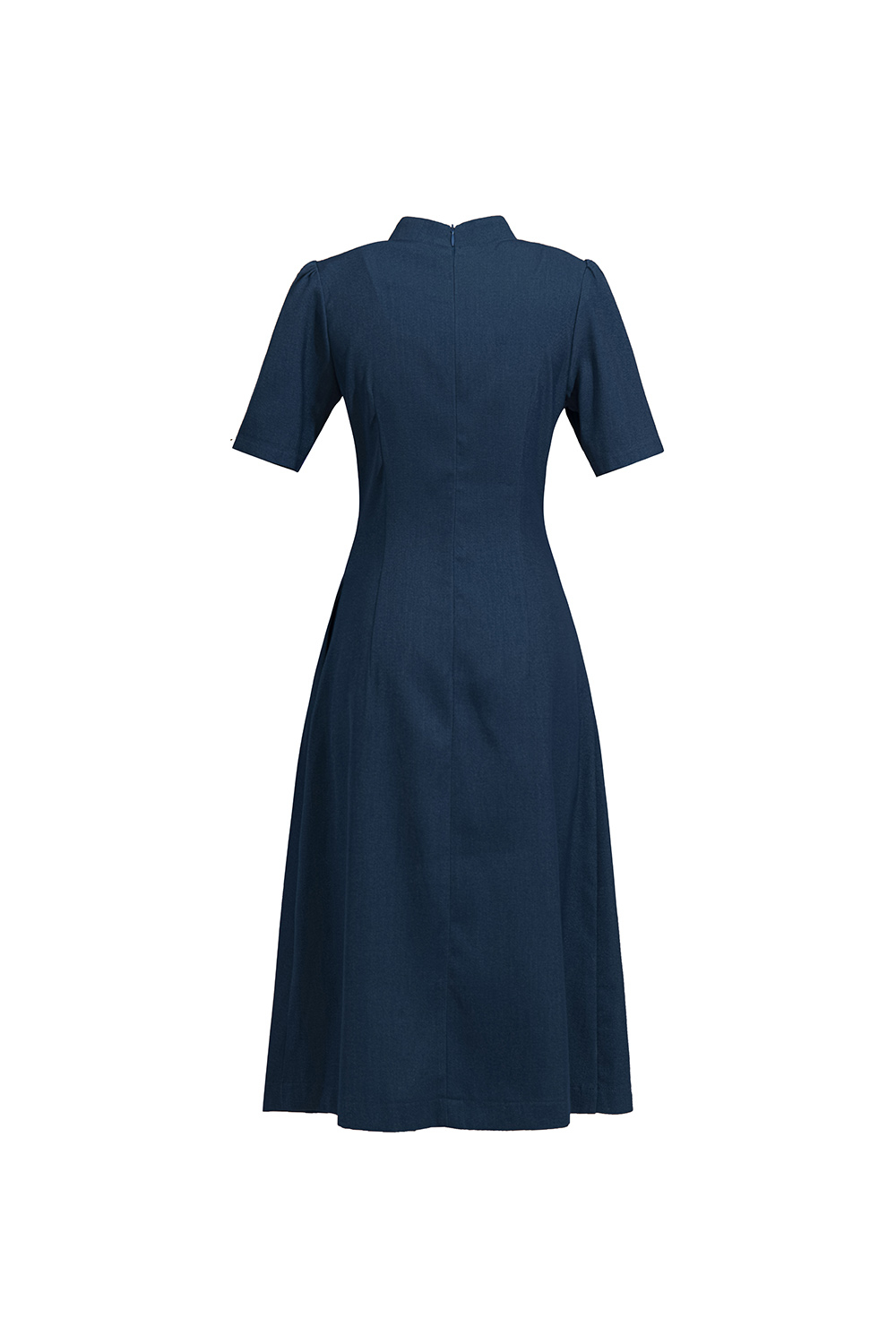 Đầm công sở dáng chữ A cổ đan tông