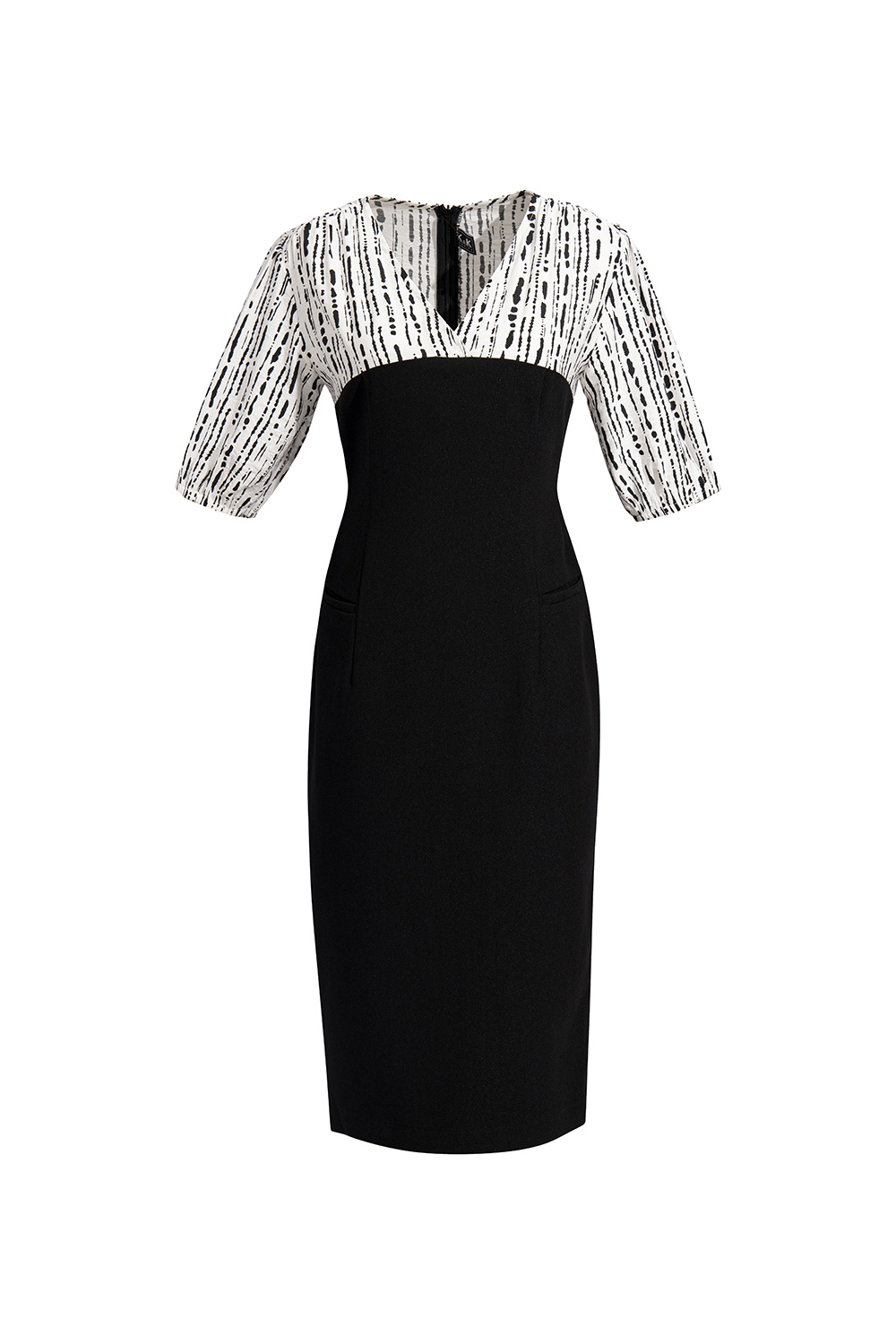 Đầm ôm công sở phối họa tiết