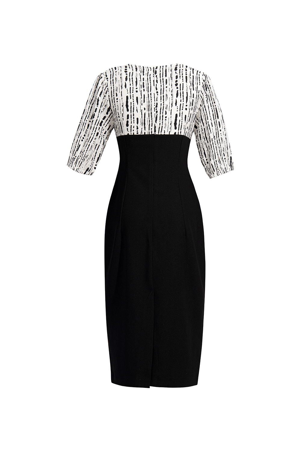 Đầm ôm công sở phối họa tiết