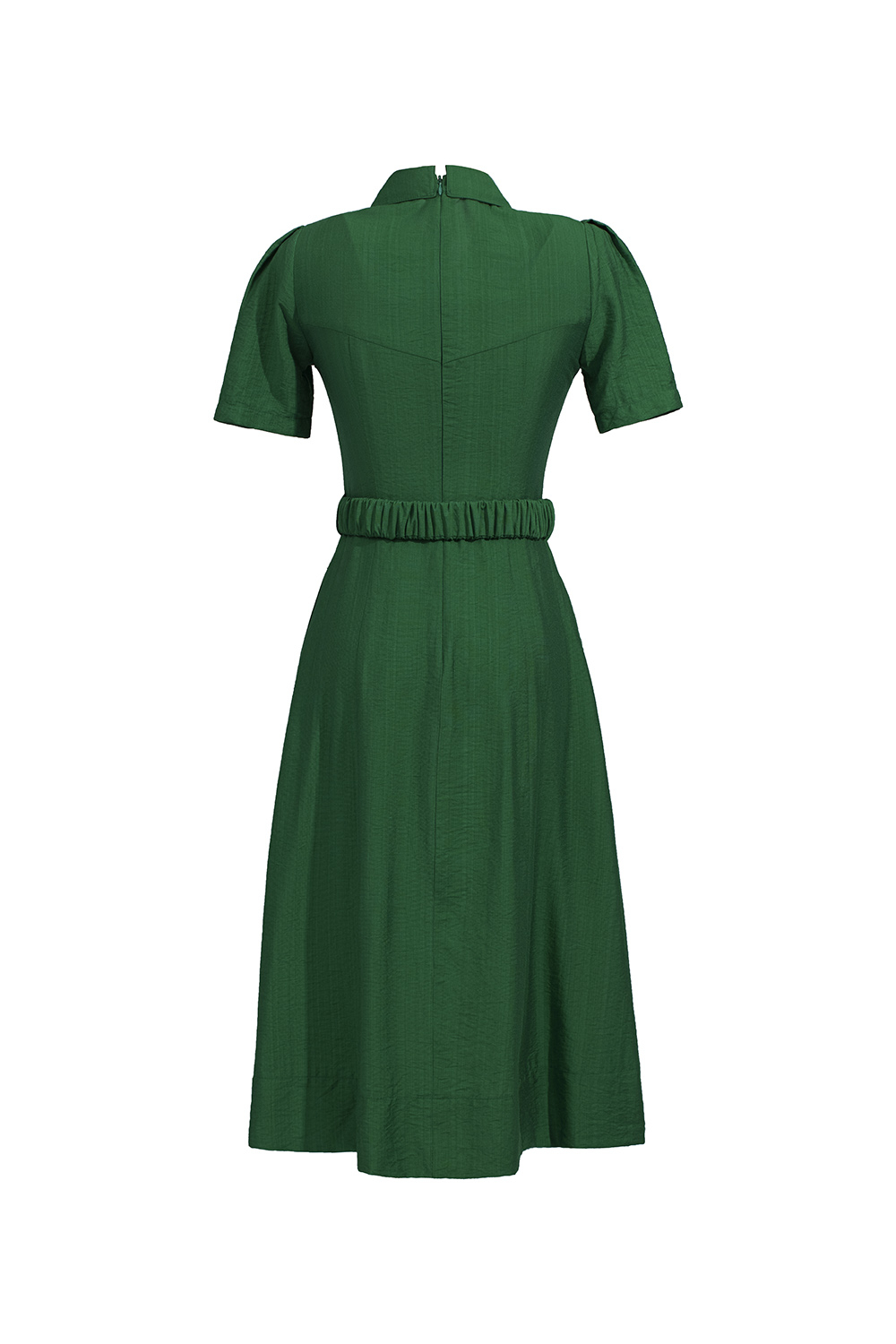 Đầm công sở dáng xòe cổ sơ mi