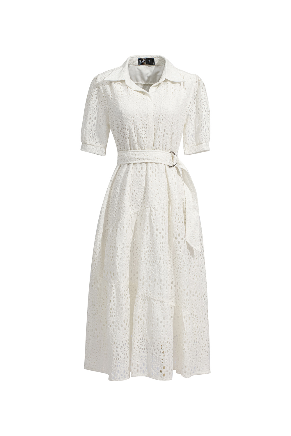 Đầm sơ mi dáng xòe đuôi cá kèm thắt lưng