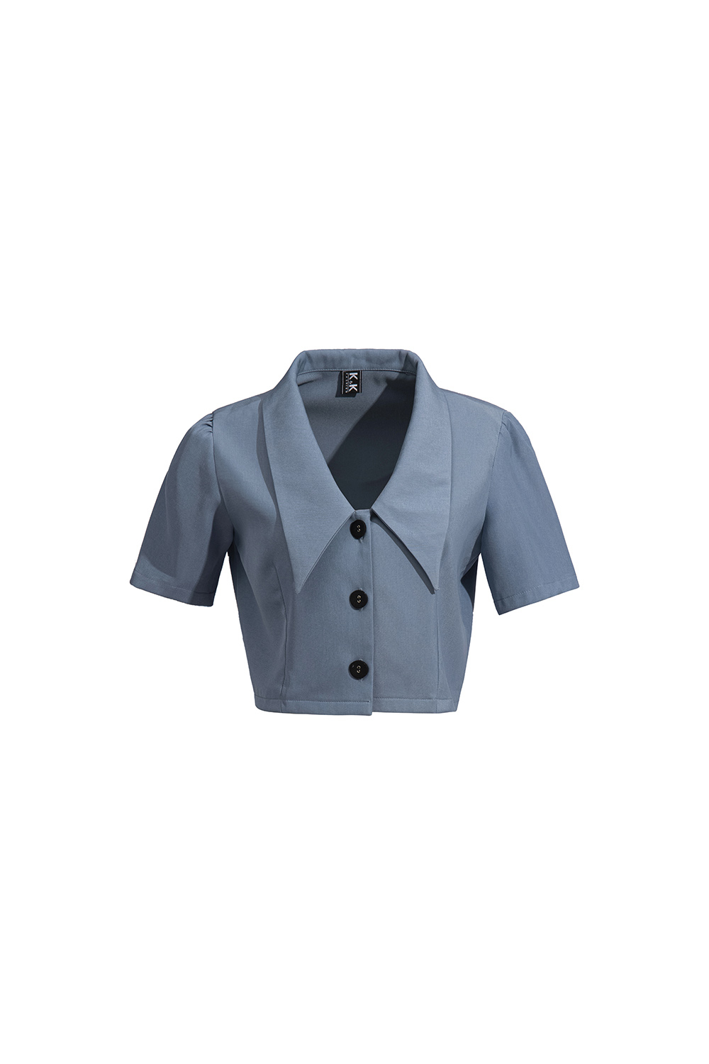 Áo công sở nữ kiểu croptop cổ sen