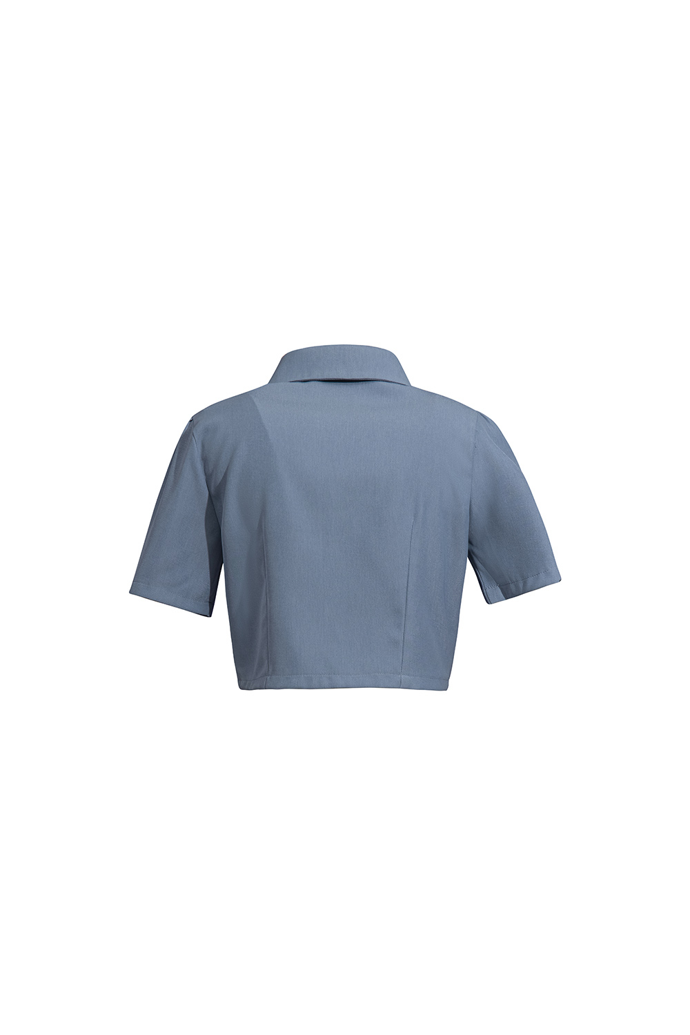 Áo công sở nữ kiểu croptop cổ sen